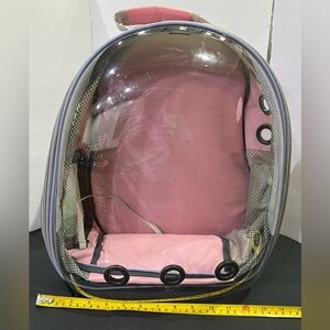 Space Bubble Transparent Pink Pet Carrier Backpack